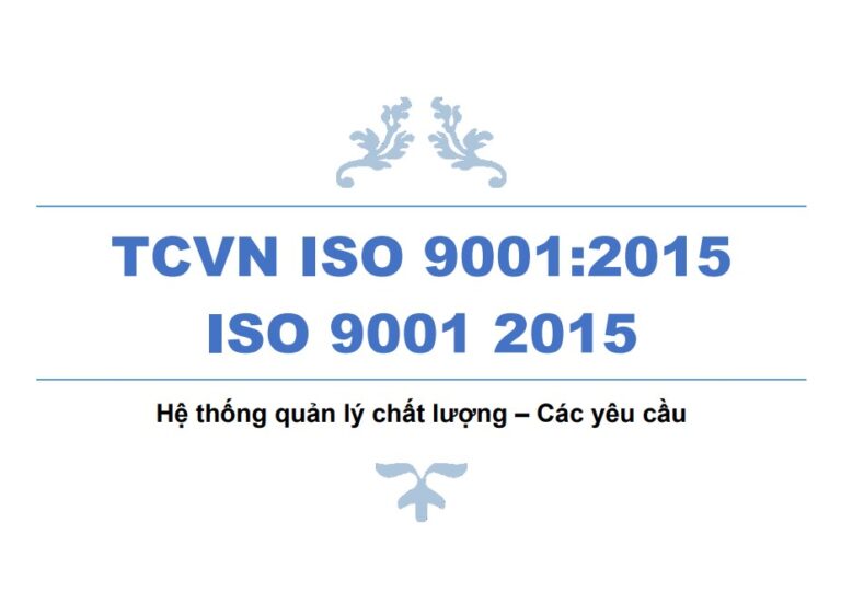 Tiêu chuẩn ISO 9001 2015 Xem đầy đủ và tải bản doc pdf Xây dựng